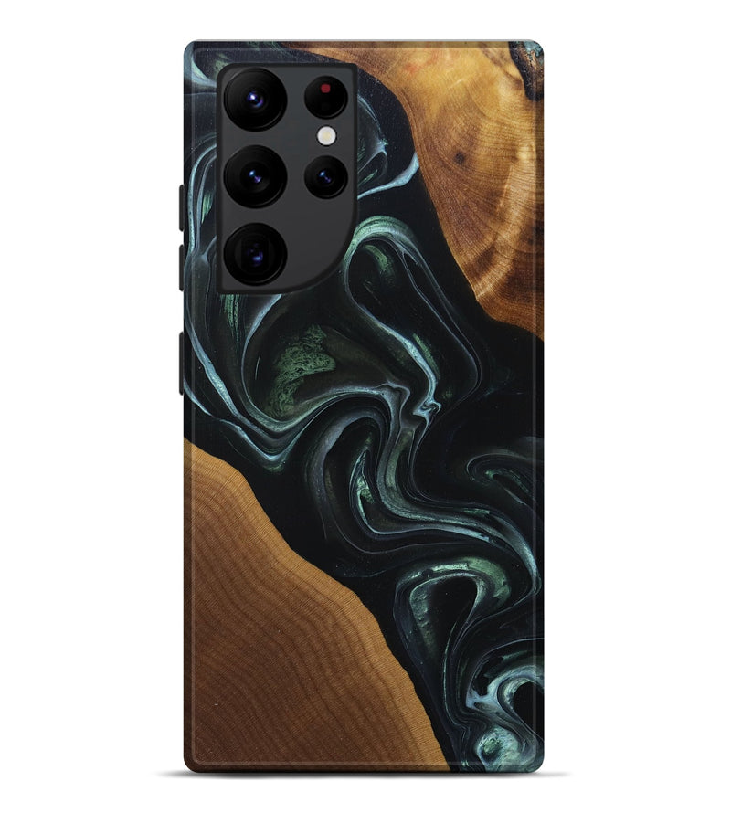 Galaxy S22 Ultra Wood+Resin Live Edge Phone Case - Krista (Green, 694882)