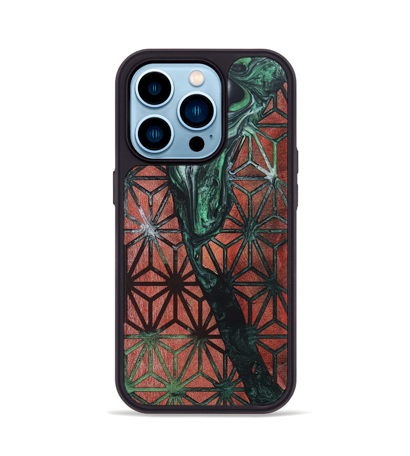 iPhone 14 Pro Wood+Resin Phone Case - Chase (Pattern, 694918)