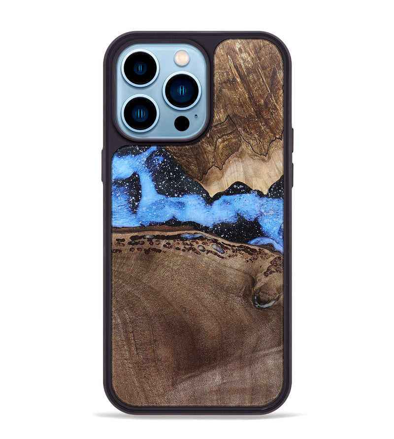 iPhone 14 Pro Max Wood+Resin Phone Case - Omar (Cosmos, 694934)