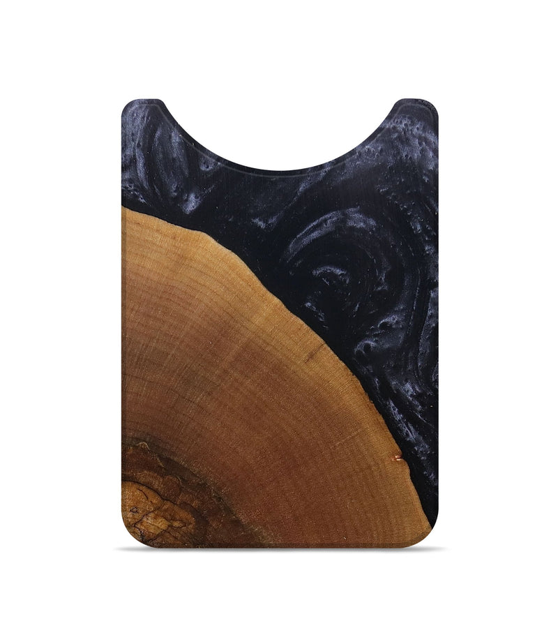 Live Edge Wood+Resin Wallet - India (Pure Black, 695028)