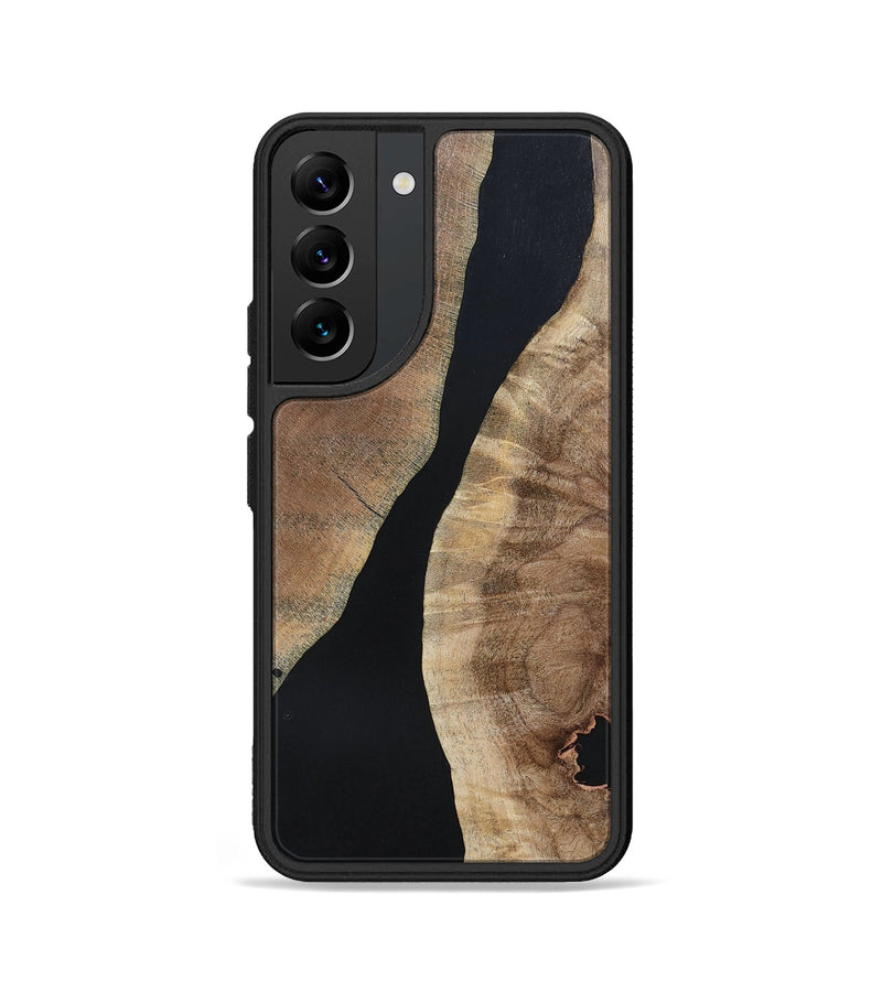 Galaxy S22 Wood+Resin Phone Case - Arielle (Pure Black, 695143)