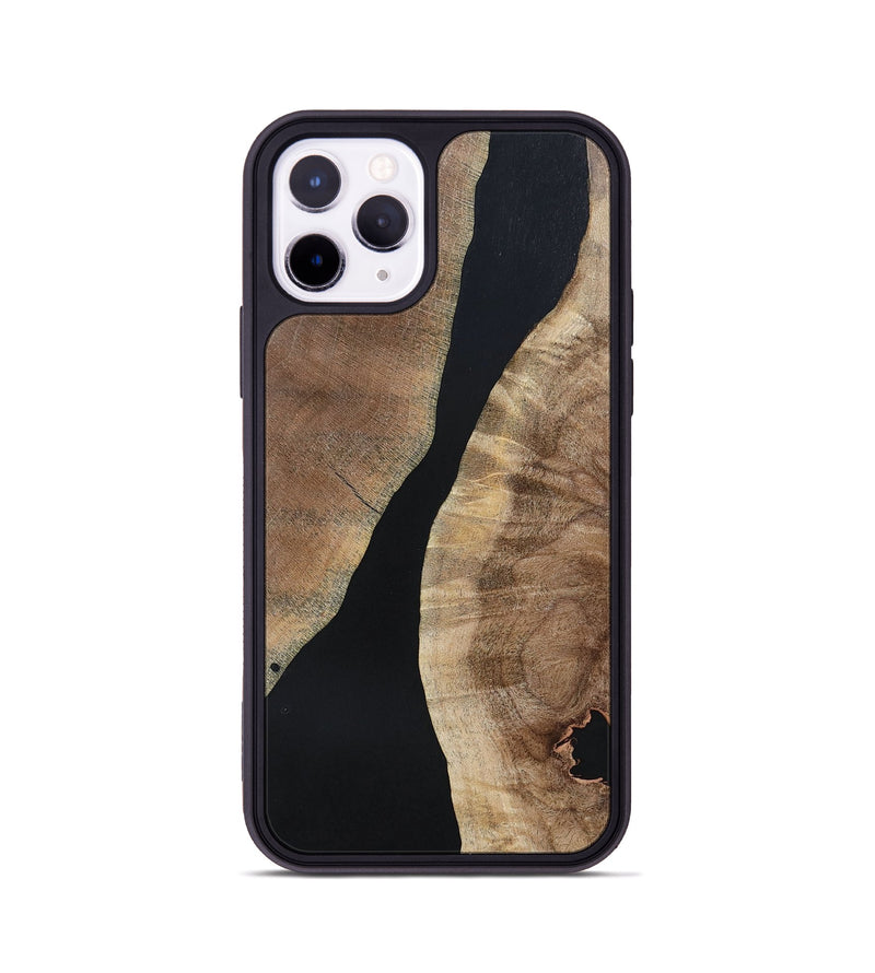 iPhone 11 Pro Wood+Resin Phone Case - Arielle (Pure Black, 695143)