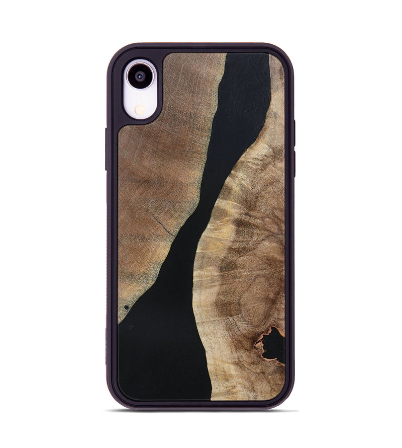 iPhone Xr Wood+Resin Phone Case - Arielle (Pure Black, 695143)