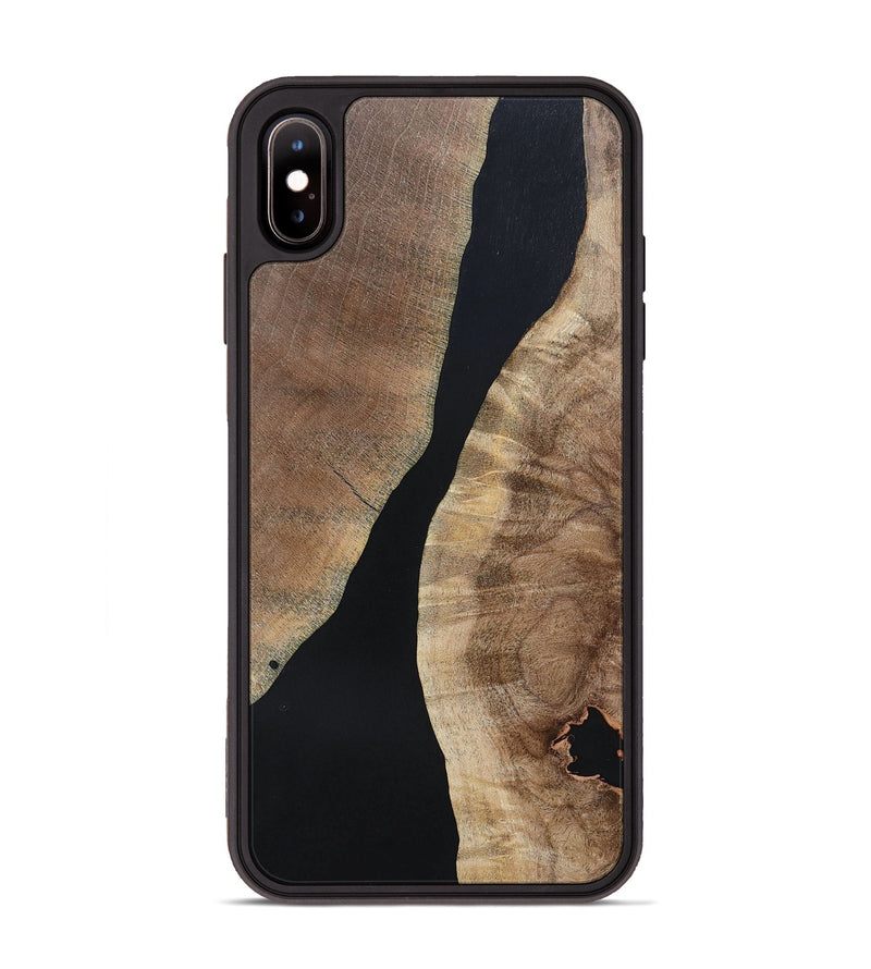 iPhone Xs Max Wood+Resin Phone Case - Arielle (Pure Black, 695143)