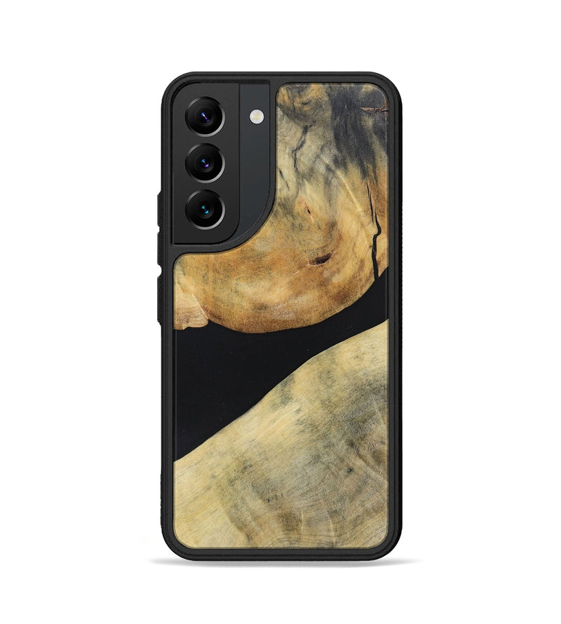 Galaxy S22 Wood+Resin Phone Case - Stephen (Pure Black, 695147)