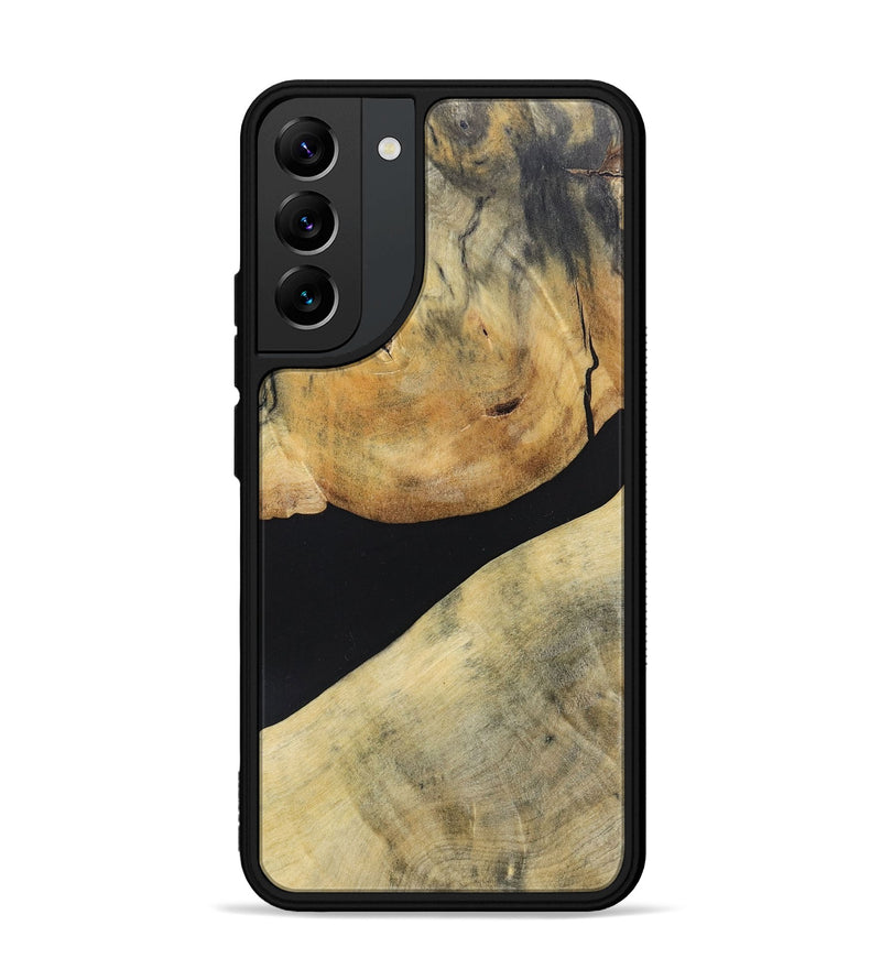 Galaxy S22 Plus Wood+Resin Phone Case - Stephen (Pure Black, 695147)
