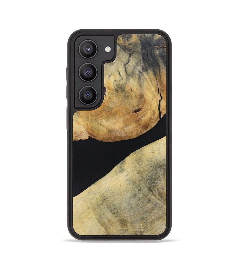 Galaxy S23 Wood+Resin Phone Case - Stephen (Pure Black, 695147)