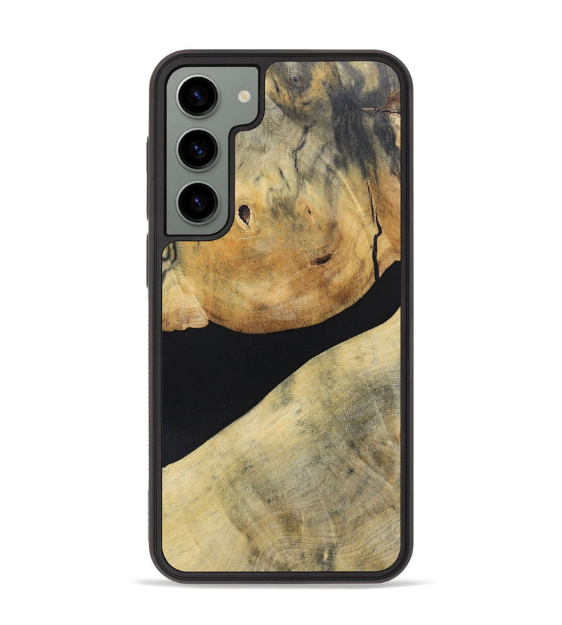 Galaxy S23 Plus Wood+Resin Phone Case - Stephen (Pure Black, 695147)
