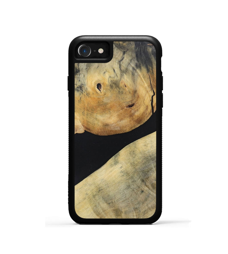 iPhone SE Wood+Resin Phone Case - Stephen (Pure Black, 695147)