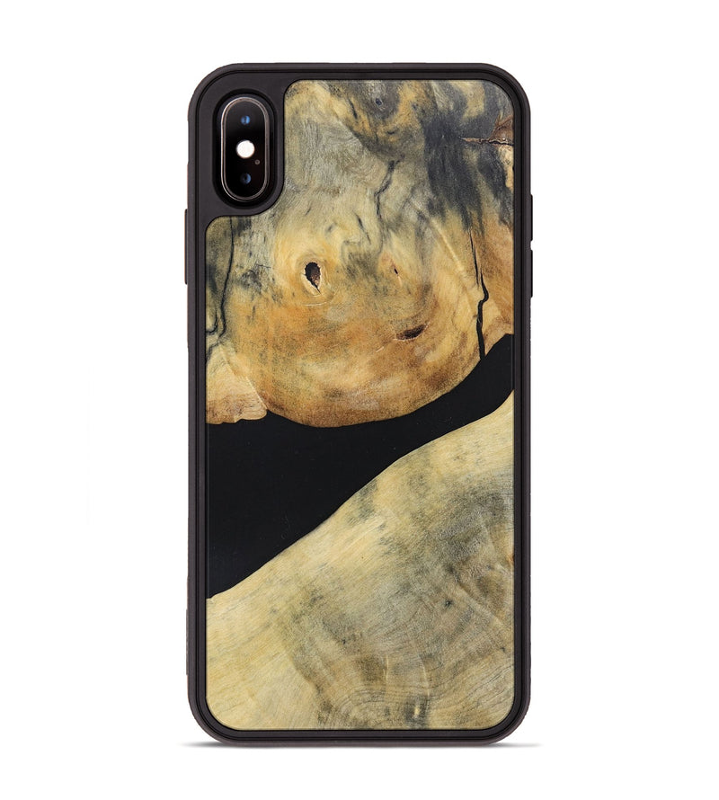 iPhone Xs Max Wood+Resin Phone Case - Stephen (Pure Black, 695147)