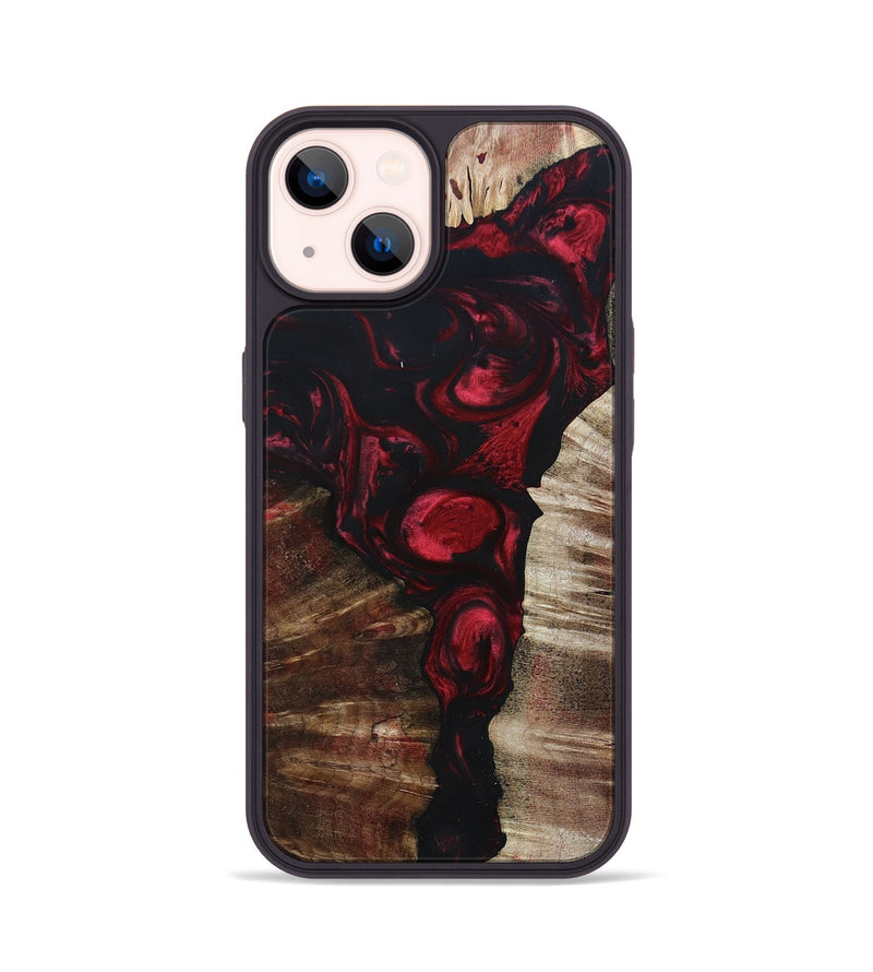 iPhone 14 Wood+Resin Phone Case - Pedro (Mosaic, 695158)