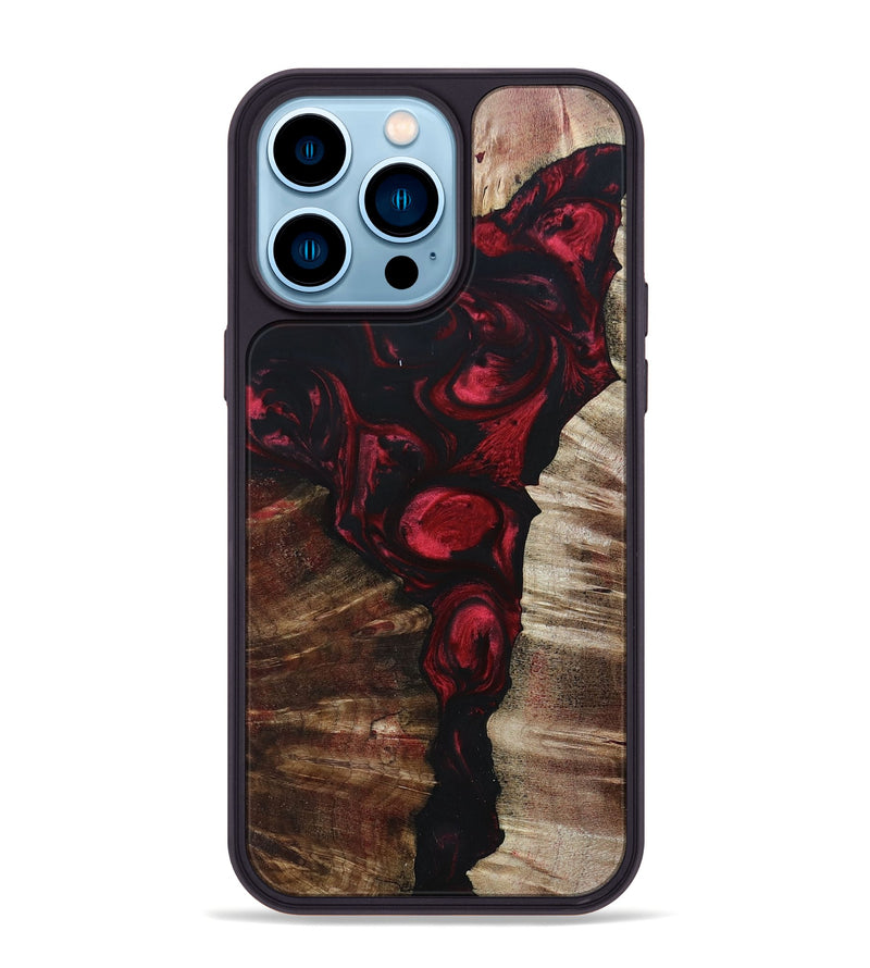 iPhone 14 Pro Max Wood+Resin Phone Case - Pedro (Mosaic, 695158)