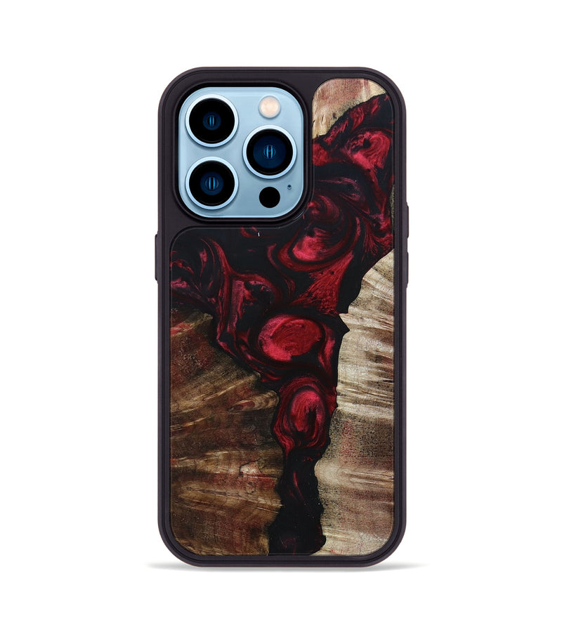 iPhone 14 Pro Wood+Resin Phone Case - Pedro (Mosaic, 695158)