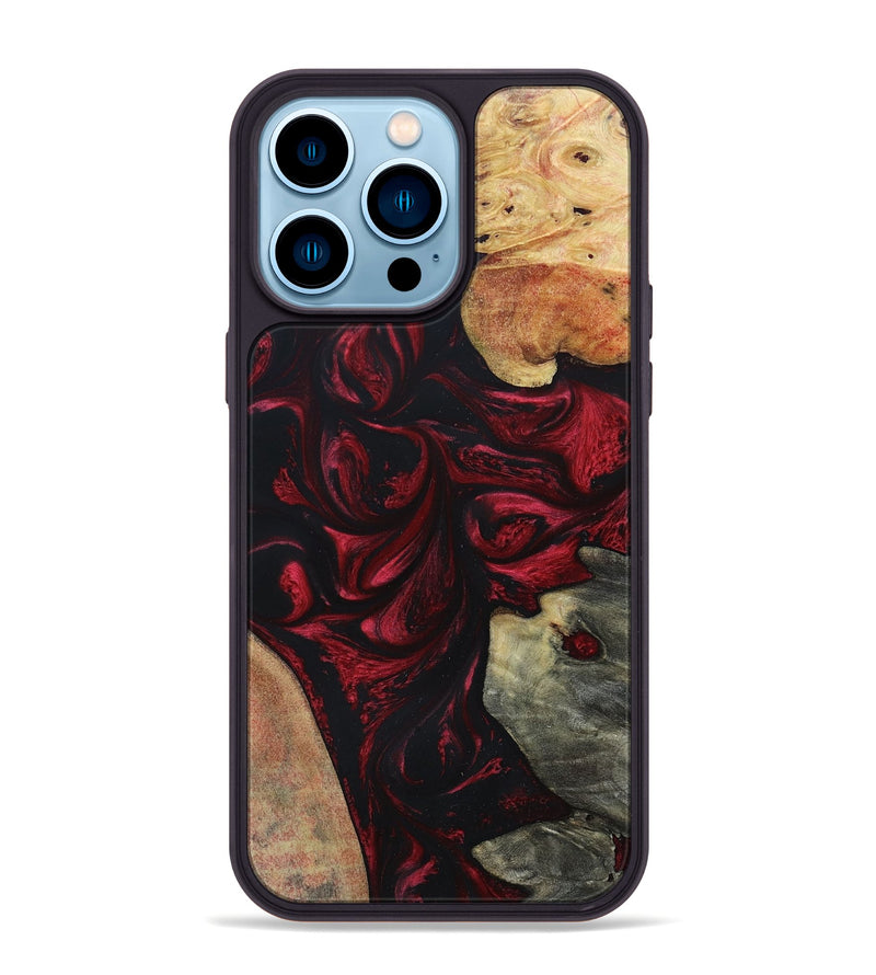 iPhone 14 Pro Max Wood+Resin Phone Case - Jaime (Mosaic, 695161)