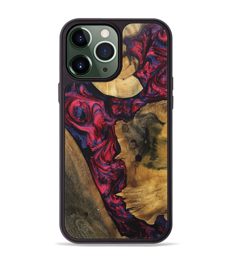 iPhone 13 Pro Max Wood+Resin Phone Case - Millie (Mosaic, 695163)