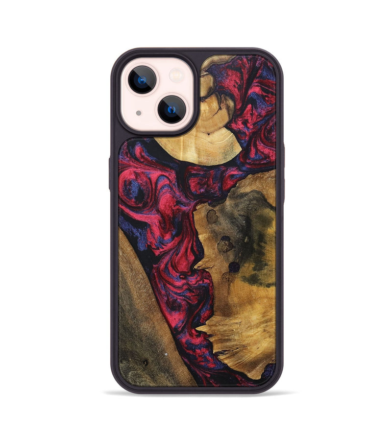 iPhone 14 Wood+Resin Phone Case - Millie (Mosaic, 695163)