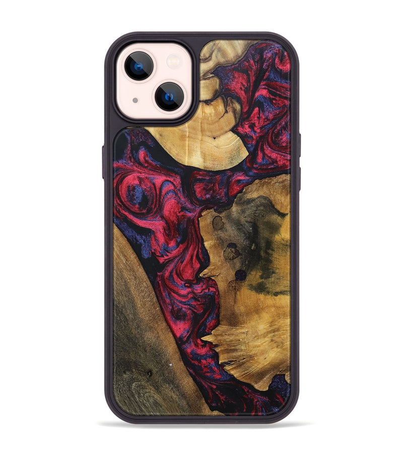 iPhone 14 Plus Wood+Resin Phone Case - Millie (Mosaic, 695163)
