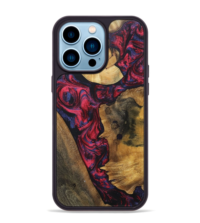 iPhone 14 Pro Max Wood+Resin Phone Case - Millie (Mosaic, 695163)