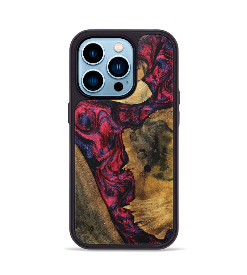 iPhone 14 Pro Wood+Resin Phone Case - Millie (Mosaic, 695163)