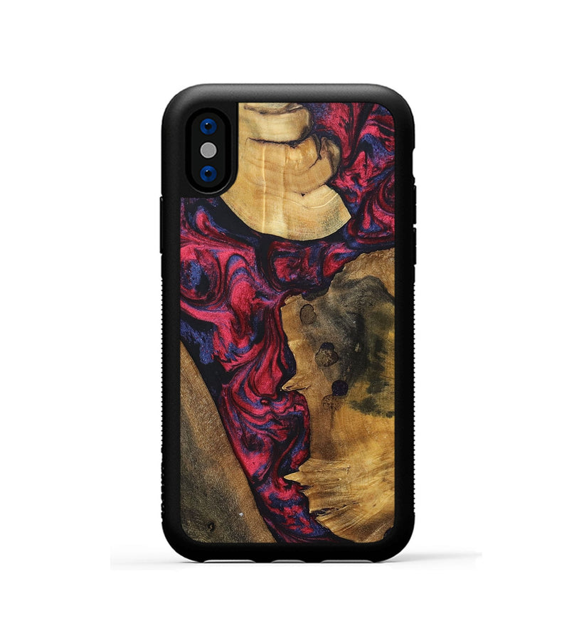 iPhone Xs Wood+Resin Phone Case - Millie (Mosaic, 695163)