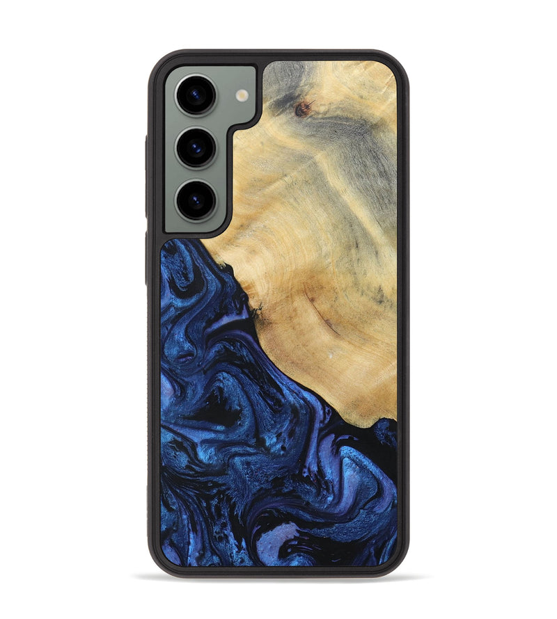 Galaxy S23 Plus Wood+Resin Phone Case - Raegan (Blue, 695219)