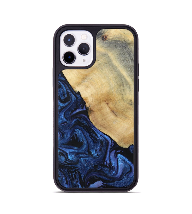 iPhone 11 Pro Wood+Resin Phone Case - Raegan (Blue, 695219)