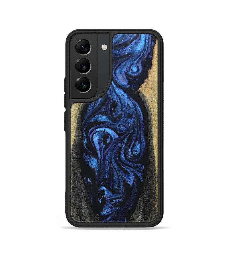 Galaxy S22 Wood+Resin Phone Case - Cristian (Blue, 695221)