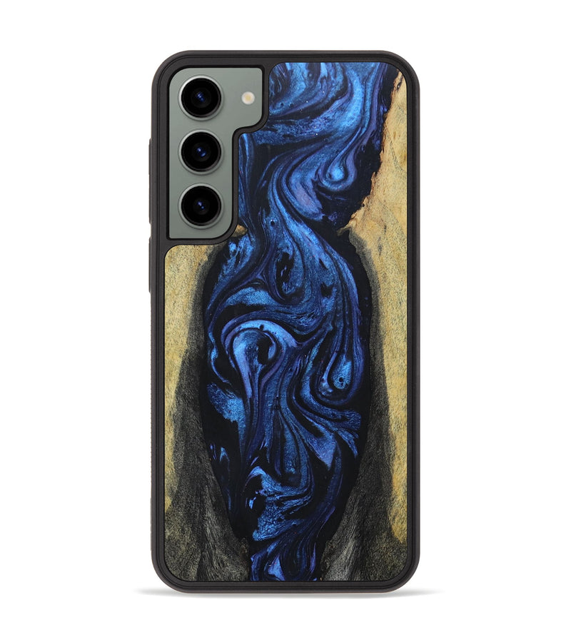 Galaxy S23 Plus Wood+Resin Phone Case - Cristian (Blue, 695221)