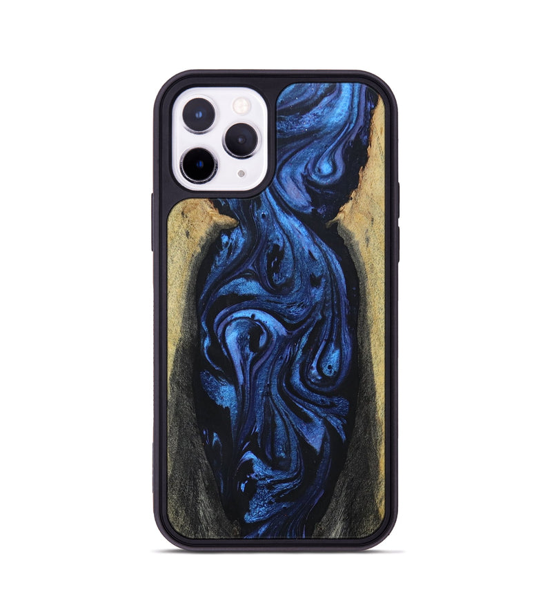 iPhone 11 Pro Wood+Resin Phone Case - Cristian (Blue, 695221)