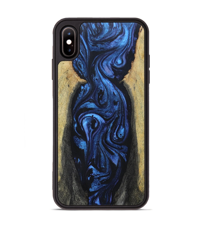 iPhone Xs Max Wood+Resin Phone Case - Cristian (Blue, 695221)