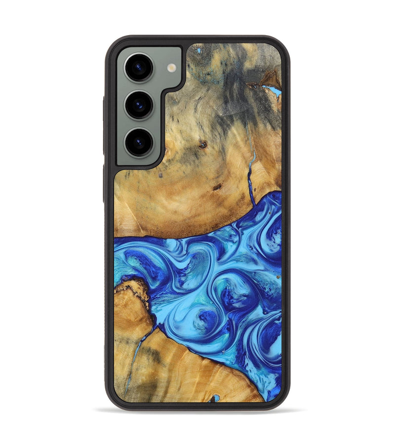 Galaxy S23 Plus Wood+Resin Phone Case - Kizzy (Blue, 695224)
