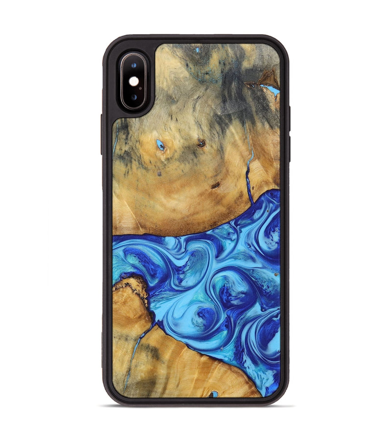 iPhone Xs Max Wood+Resin Phone Case - Kizzy (Blue, 695224)
