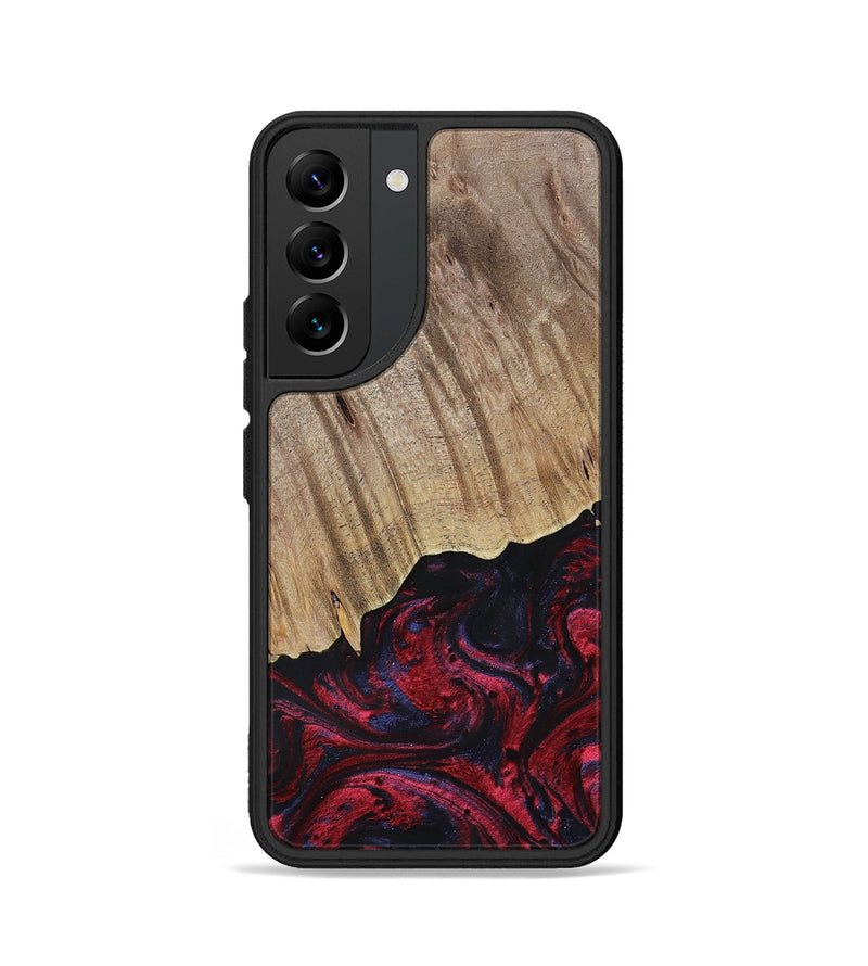 Galaxy S22 Wood+Resin Phone Case - Jensen (Red, 695242)