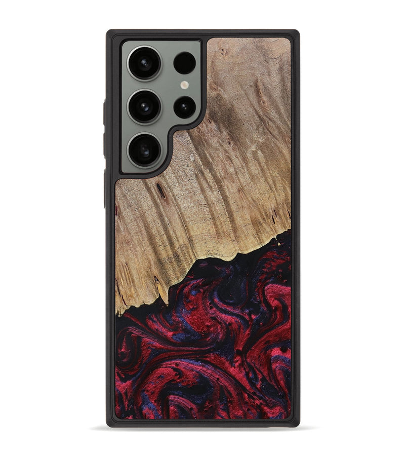 Galaxy S23 Ultra Wood+Resin Phone Case - Jensen (Red, 695242)
