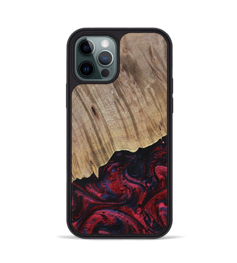 iPhone 12 Pro Wood+Resin Phone Case - Jensen (Red, 695242)