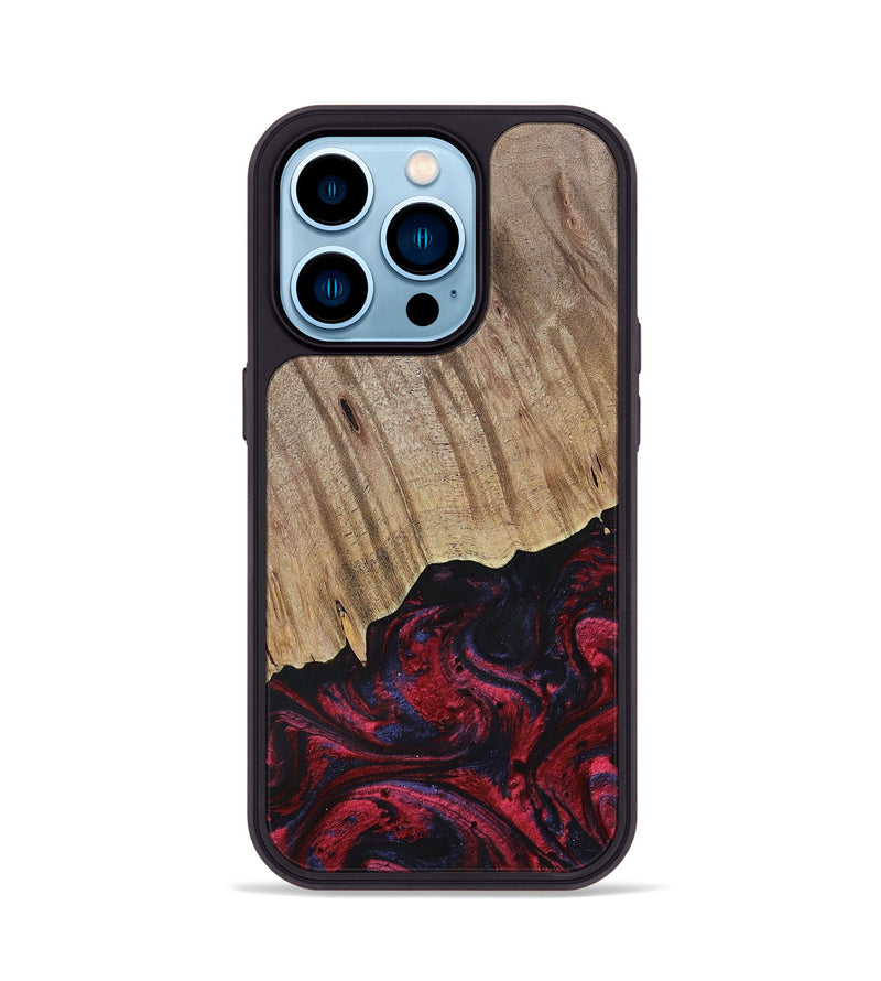 iPhone 14 Pro Wood+Resin Phone Case - Jensen (Red, 695242)