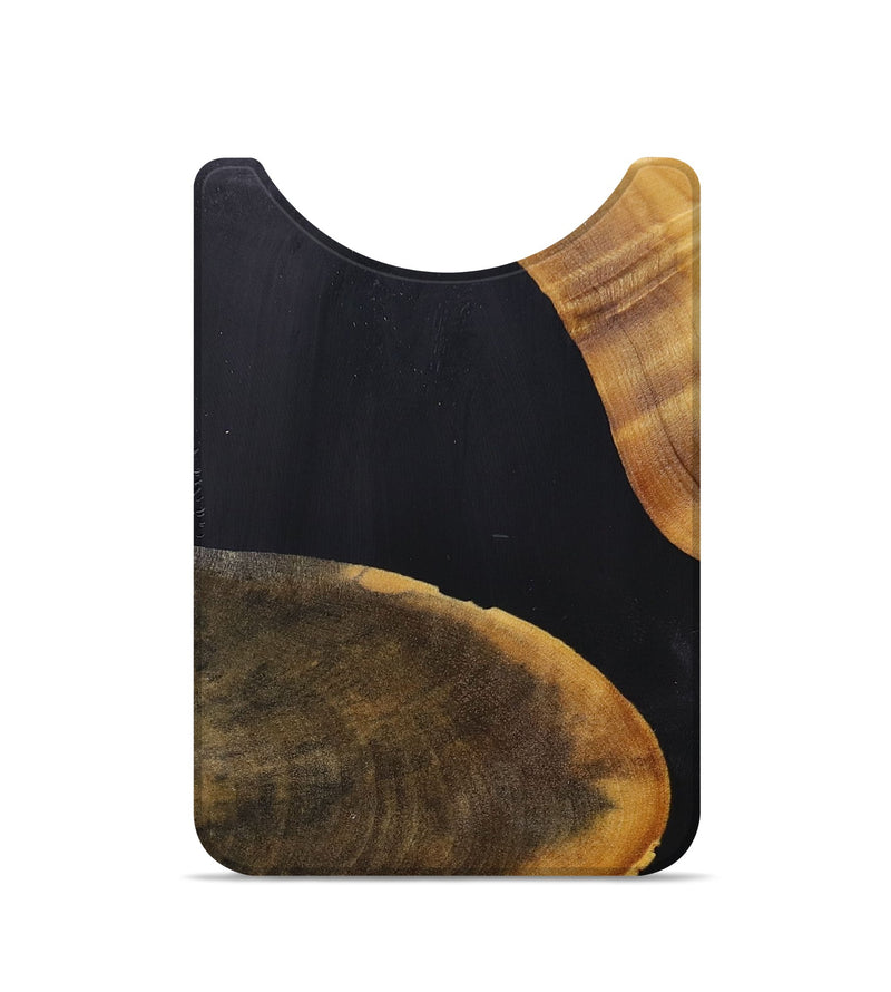 Live Edge Wood+Resin Wallet - River (Pure Black, 695320)