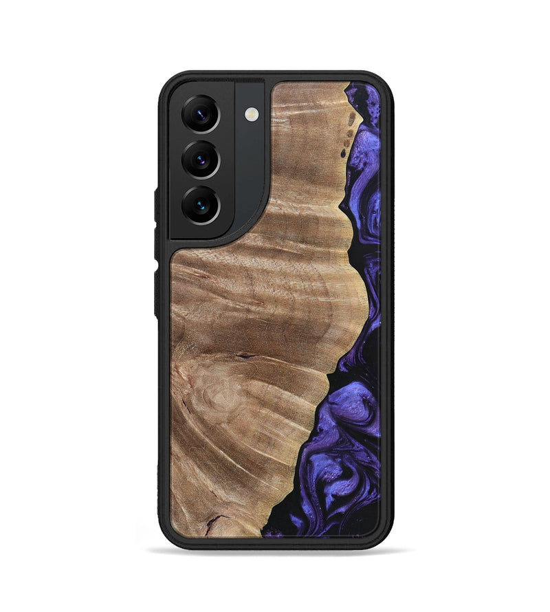 Galaxy S22 Wood+Resin Phone Case - Cathleen (Purple, 695374)