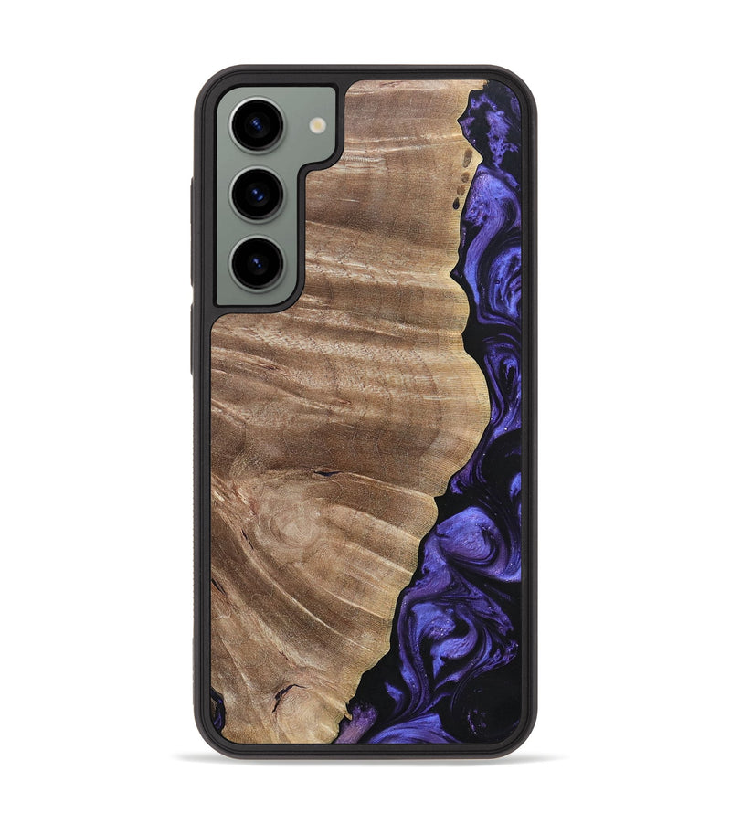 Galaxy S23 Plus Wood+Resin Phone Case - Cathleen (Purple, 695374)