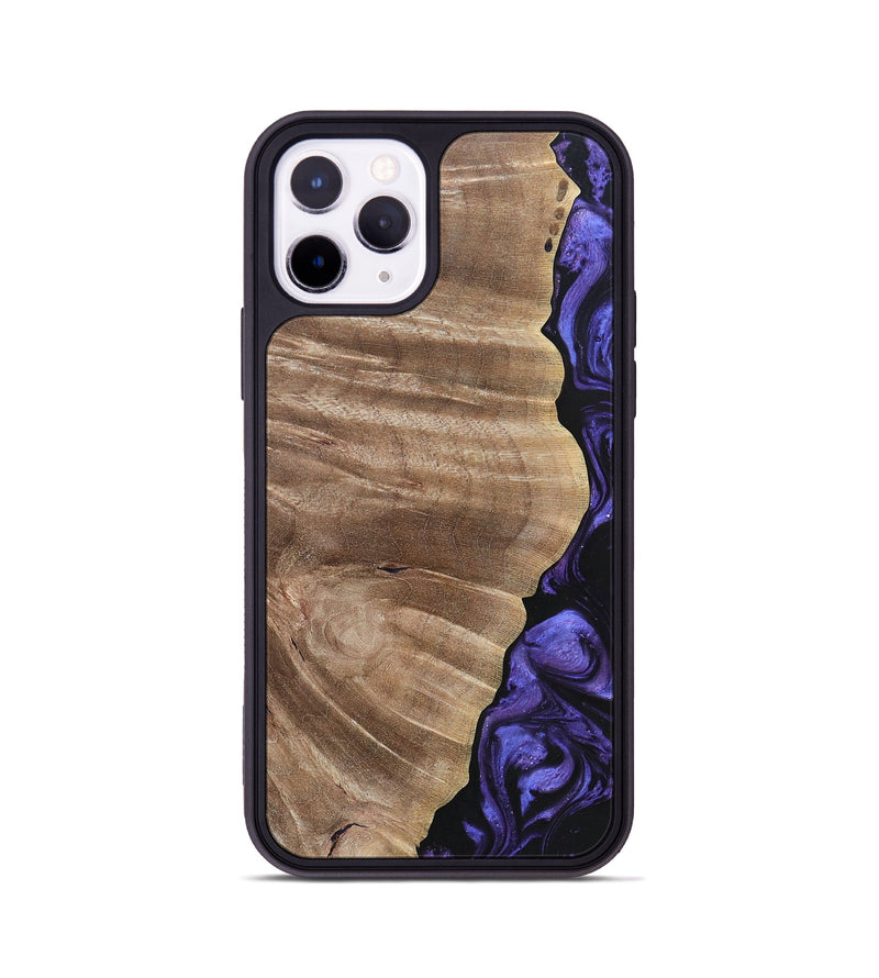 iPhone 11 Pro Wood+Resin Phone Case - Cathleen (Purple, 695374)