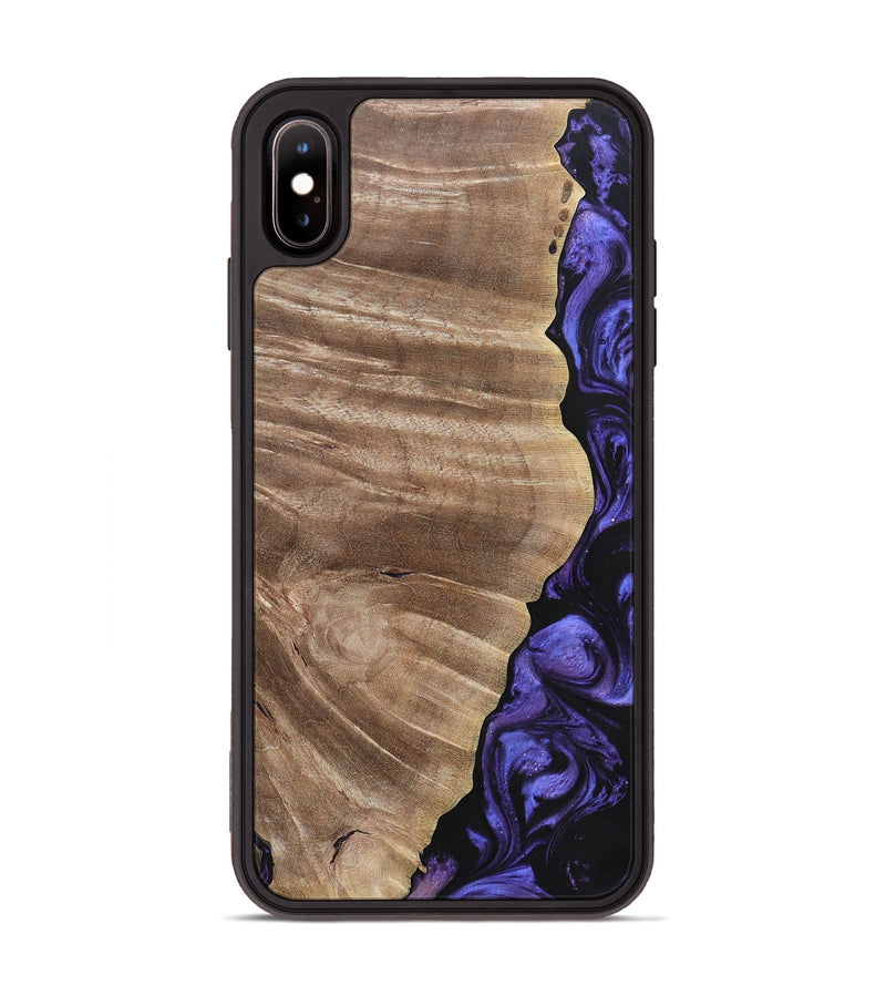 iPhone Xs Max Wood+Resin Phone Case - Cathleen (Purple, 695374)