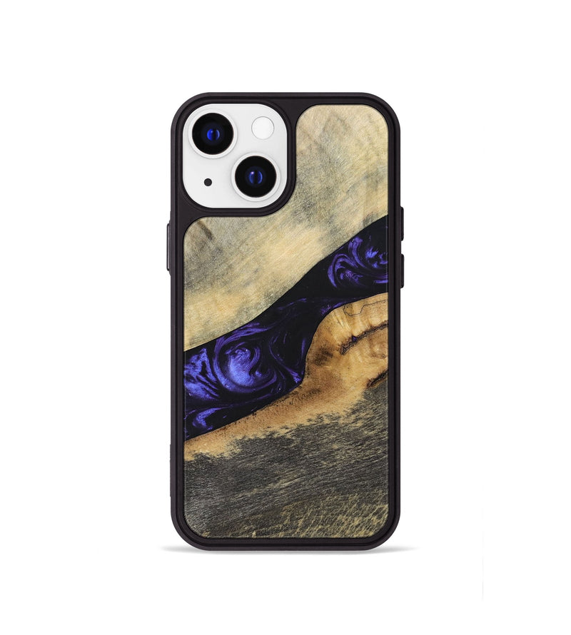 iPhone 13 mini Wood+Resin Phone Case - Wilfred (Purple, 695378)
