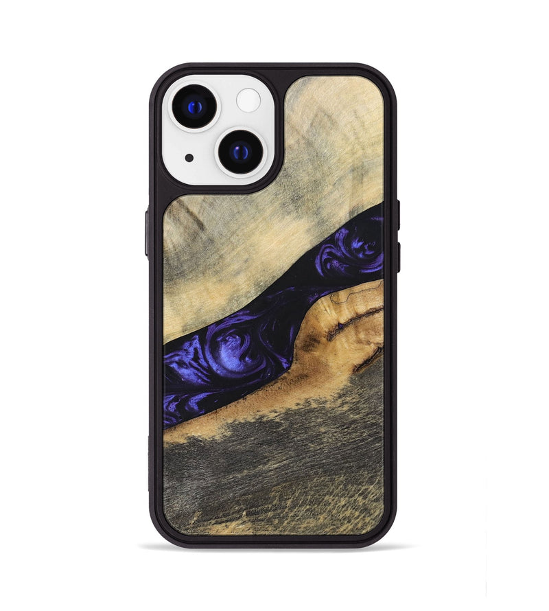 iPhone 13 Wood+Resin Phone Case - Wilfred (Purple, 695378)