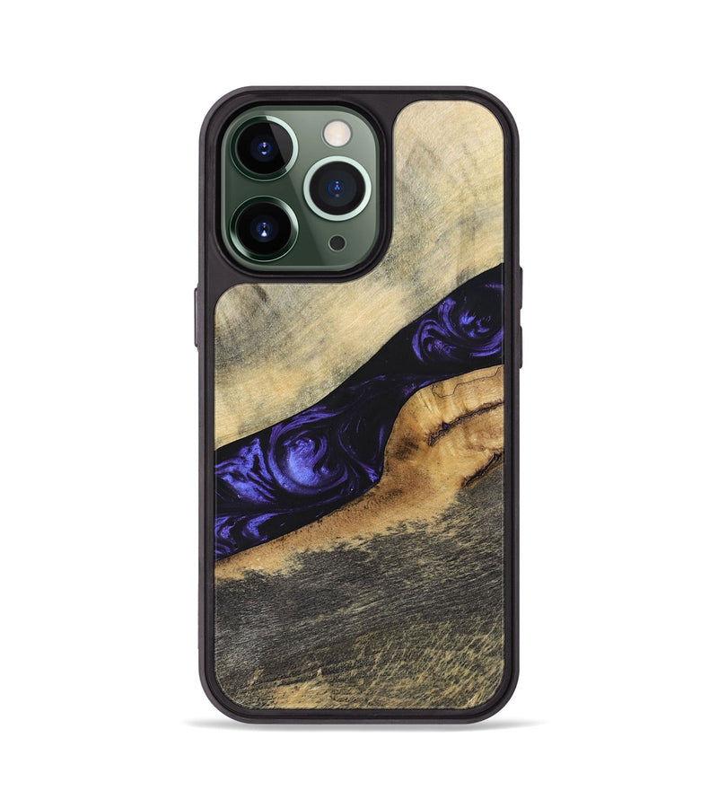 iPhone 13 Pro Wood+Resin Phone Case - Wilfred (Purple, 695378)