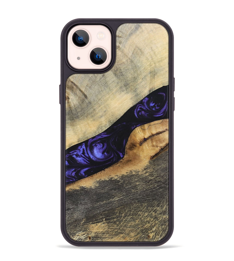 iPhone 14 Plus Wood+Resin Phone Case - Wilfred (Purple, 695378)