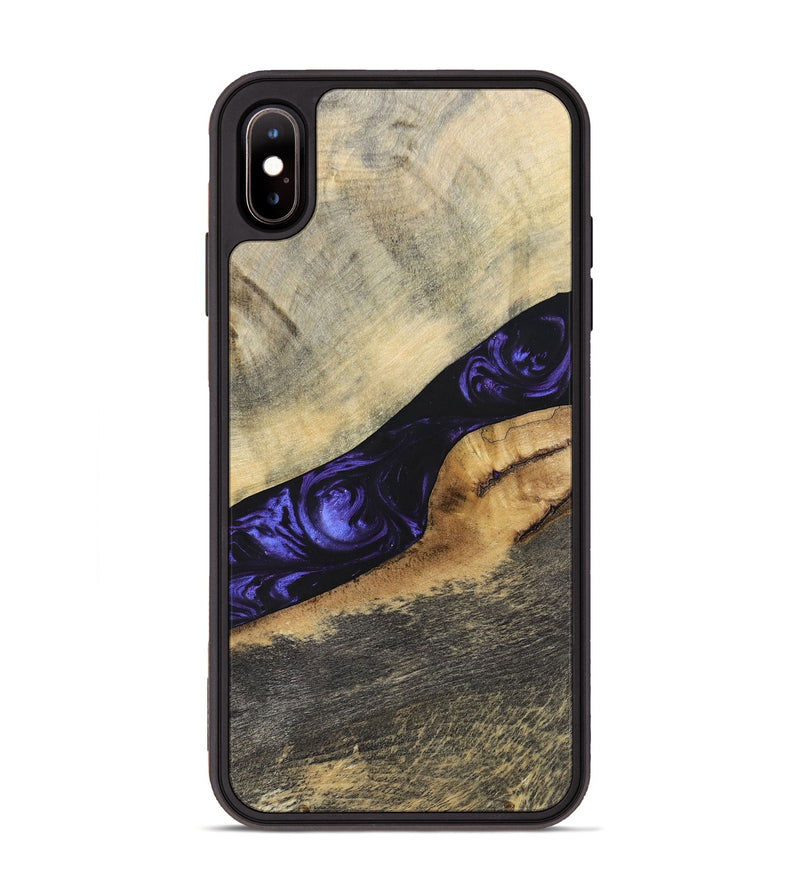 iPhone Xs Max Wood+Resin Phone Case - Wilfred (Purple, 695378)