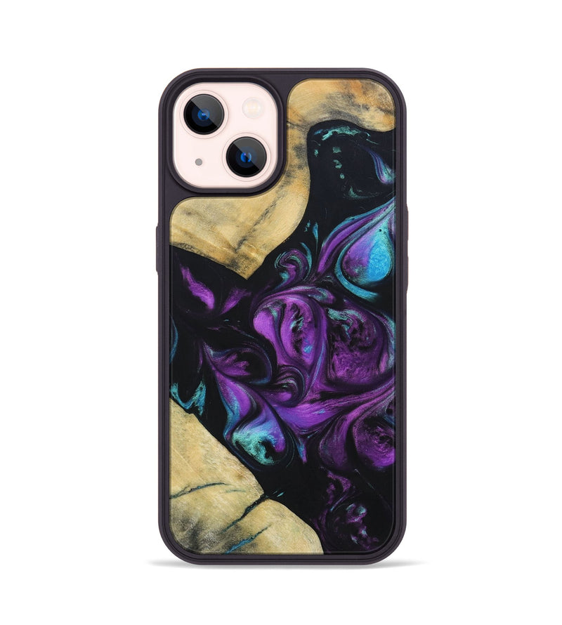 iPhone 14 Wood+Resin Phone Case - Madison (Purple, 695382)