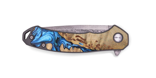 EDC Wood+Resin Pocket Knife - Dillon (Blue, 695418)