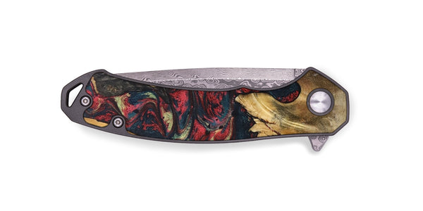 EDC Wood+Resin Pocket Knife - Chasity (Red, 695426)
