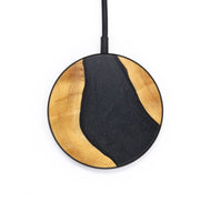 Circle Wood+Resin Wireless Charger - Kaylani (Pure Black, 695450)